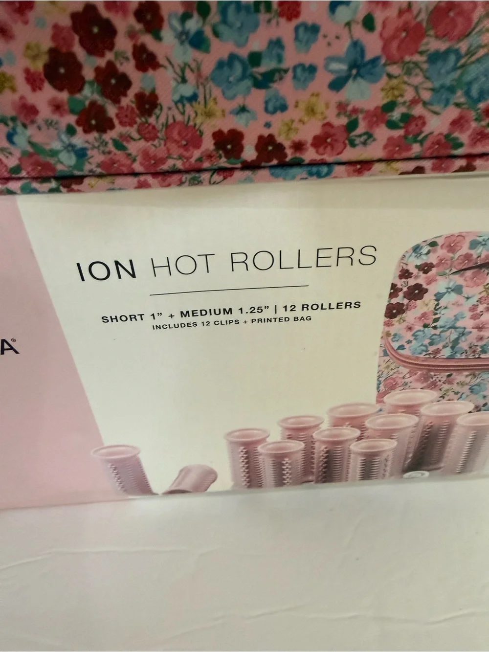 Calista Ion Hot Rollers Short Medium 12 Rollers Clips Bag Pink New Set